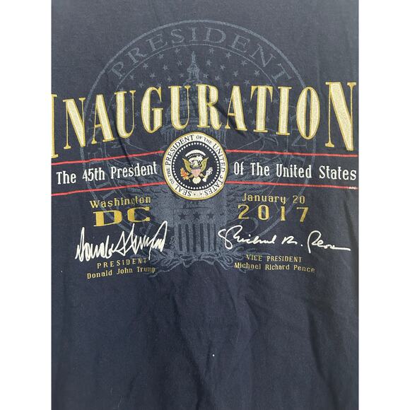 GUC Delta Pro Weight 1/27/2017 Presidential Inauguration Tee Navy Blue Trump XL - Picture 3 of 4